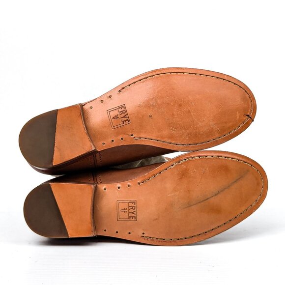 Frye Women Melissa Button Canvas Leather Brown Riding Equestrian Knee Boots sz 6 - Picture 5 of 7